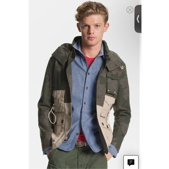 Marshall Artist‎ Waxed Cotton Hooded Jacket Simms Sigal Camo Lined Medium - Picture 16 of 16